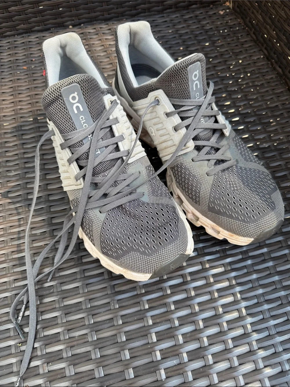 On Running Cloud Men's Athletic Shoes in Grey and Light Grey